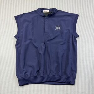 The Cedars At Dungeness Golf Vest Size XL 1/4 Snap Windbreaker Pullover‎ Blue